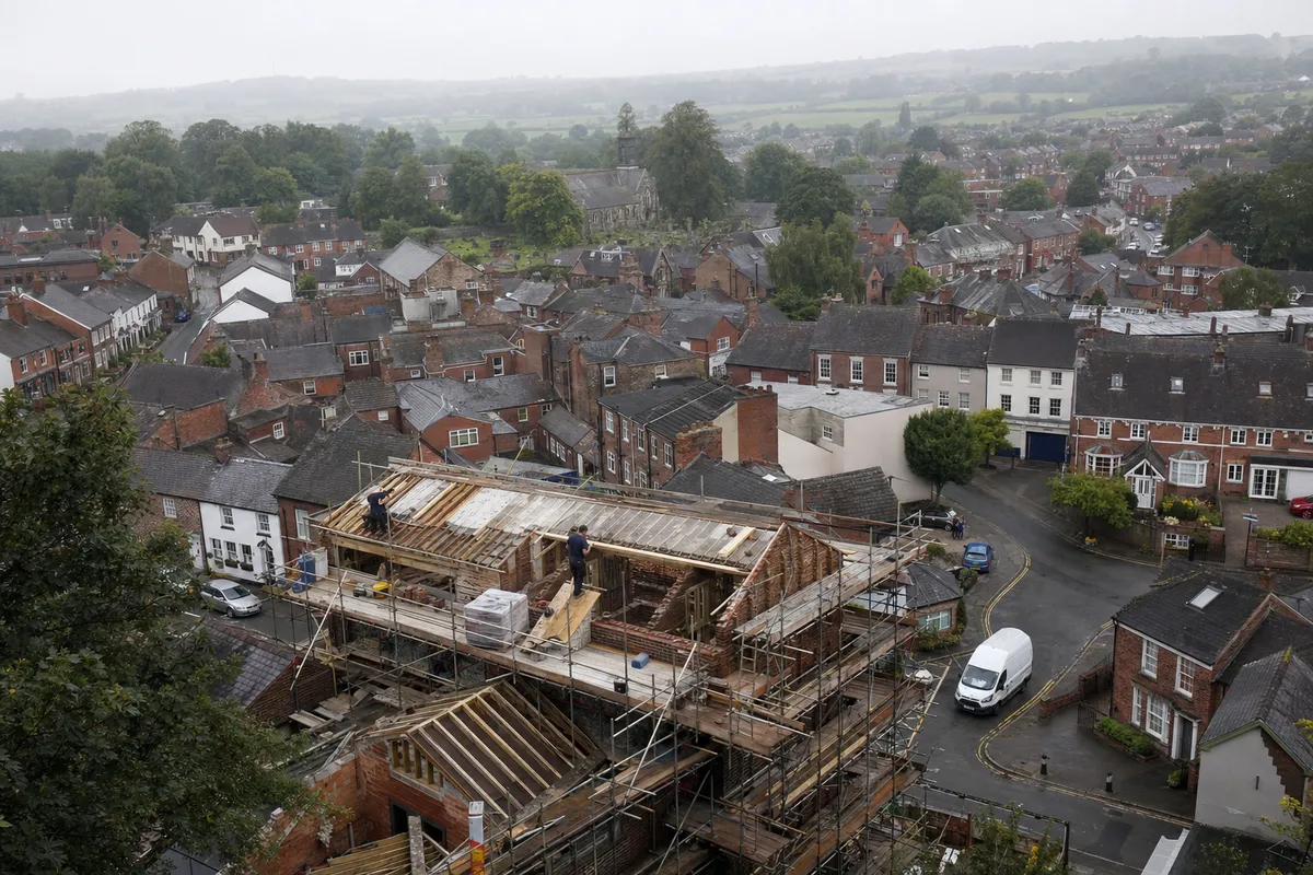 Building site on the edge of the West Midlands